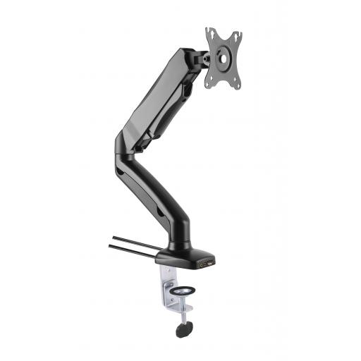 Oscar 30 Gas Spring single LCD Monitor Arm Stand with USB &amp; AV built in