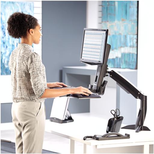 Fellowes Easy Glides Desk Top Sit -stand Work Platform