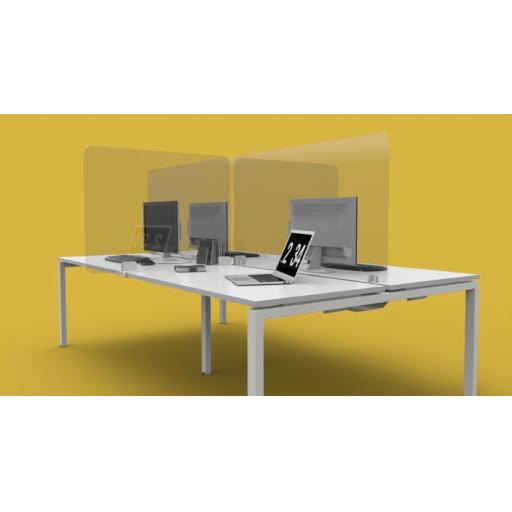 Perspex Spine Screen Desk Mounted