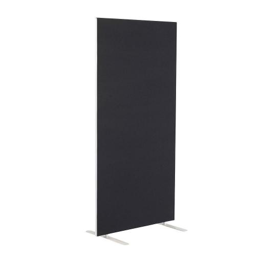800W X 1800H Upholstered Floor Standing Screen Straight - Black