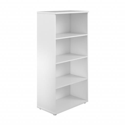 1600 Wooden Bookcase (450mm Deep) White