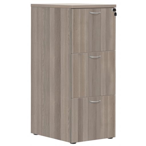 3 Drawer Filing Cabinet - Grey Oak
