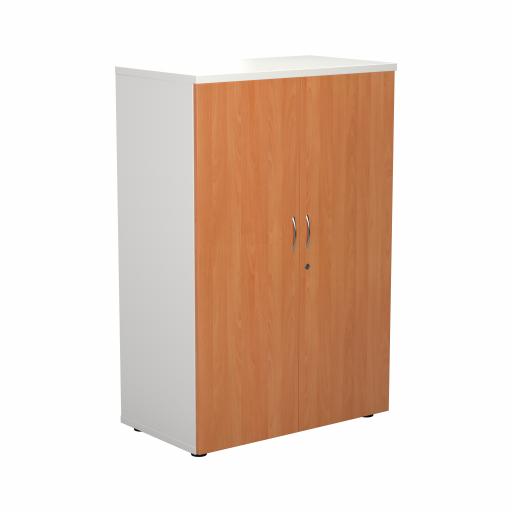 1200 Wooden Cupboard (450mm Deep) White Carcass Beech Doors