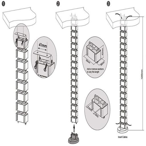Deluxe vertical cable spine