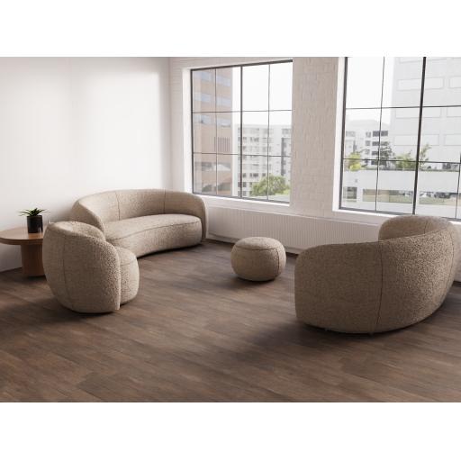 PHOEBE Curved Sofa,Chair and Footstool